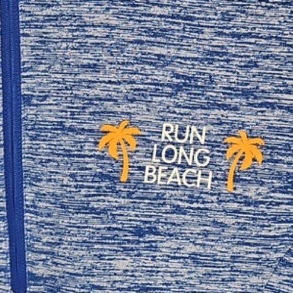 Run Long Beach Blue Colorblock Longsleeve Shirt, M - Picture 2 of 6